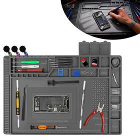 Nsioutlet 616361647732 Magnetic Heat Silicone Pad Soldering Mat For Phone Computer Repair 17.9 X 11.8in