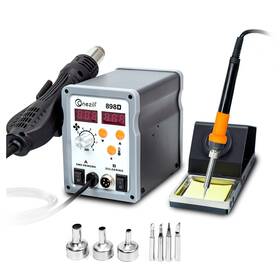 Ozl-898d Onezili Soldering Station 2 In 1 Hot Air Rework 110v Smd Gun Solder
