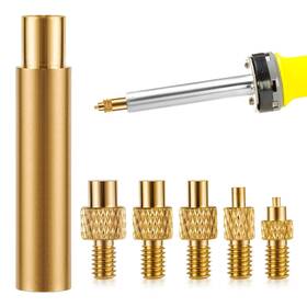 134081 Peutier 6pcs Soldering Iron Tips Screw In Set Heat Insert Fo