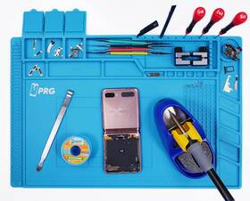 Phone Repair Guru 860008302106 Prg Blue Anti Static Silicone Magnetic Mat With Heat Insulation Sca