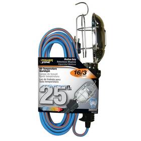 Ortl020625 Powerzone Work Light With Metal Guard 12 A 125 V Incandescent Lamp