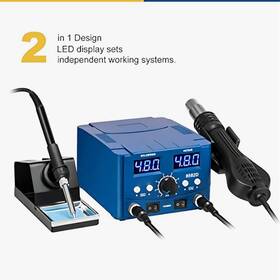 Ds882 Prostormer 750w Soldering Iron Station 2 In 1 Digital Hot Air Rework With 212 F
