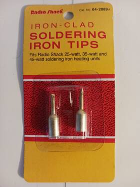 No.64-2089 Radioshack Iron Clad Soldering Tips Fits 25-35-45 Watt Units Cat