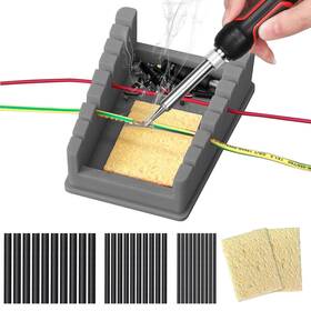Ravetone 799011495645 Upgraded Silicone Soldering Wire Holder With 30pcs Heat Shrink Tubing Ki