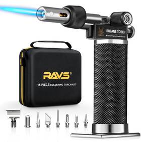 B0d62hxll3 Ravs Butane Soldering Iron Kit Cordless 14-piece Multi-function Torch Portable