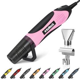 B0d1fqkvjk Romech 350w Pink Heat Gun Dual Temp 400-660f 2 Nozzles Overload Protection