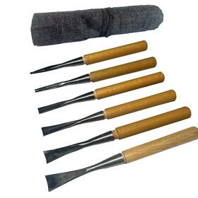 Rteng 724990181418 Wood Carving Chisel Set Handcrafted Hardwood Tools Pre-sharpened