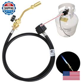 B0bfqqs1cz Sanheshun Propane Turbo Torch Kit With 6.07ft Hose Adapter - Welding Brazing Multipurpose