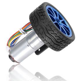 Satcop 291290560555 12v Motor With Encoder Diy Gear Mounting Bracket 65mm Whee