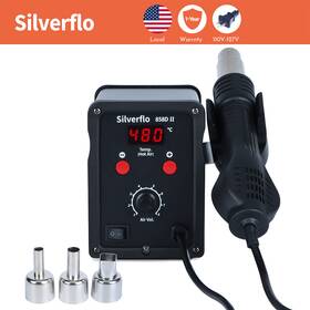 858d-ii Silverflo 700w 858d Soldering Iron Kit Heat Station Hot Air Gun Rework