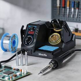 Silverflo Station 3iron 130w Digital Soldering Iron Station Fast Heat Adjustable Temp Welding Kit