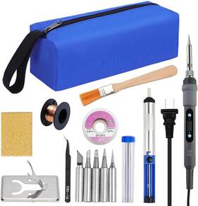 Sns 313091593581 80w Soldering Iron Kit Adjustable Temp Digital Electric Solder Welding Tools Bag
