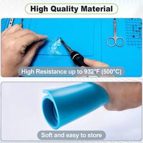 Spurtar 696177829126 Soldering Mat Silicone - Small Electronics Repair Heat Resistant 932 Work