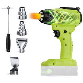 Synxiter B0fhb1g935 Ryobi 18v Cordless Heat Gun 350w Led Light Variable Temp 122 F-120 F Nozzles Scr
