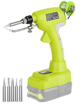 Taingwei B0clp3l2mz Cordless Soldering Iron Kit For Ryobi 18v Battery 75w Led Digital