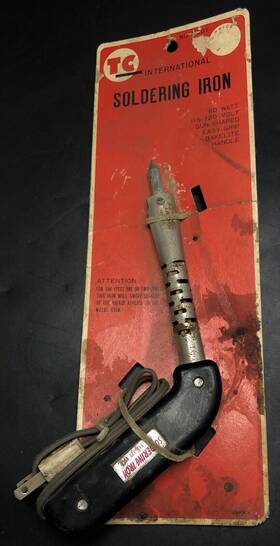 Vj01 Tc International Ms01 Vintage Soldering Iron Nos Gun Shaped Bakelite 60w