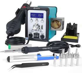 Toauto 445009043079 2 In 1 Soldering Iron Hot Air Gun Rework Station Kit With F / C Conversion Di Toauto 445009043079 2 In 1 Soldering Iron Hot Air Gun Rework Station Kit With F / C Conversion Di