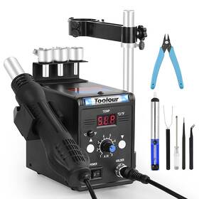 To-858dus-agr Toolour Hot Air Rework Station 110v Smd Soldering With Heat Gun Set Adjusta
