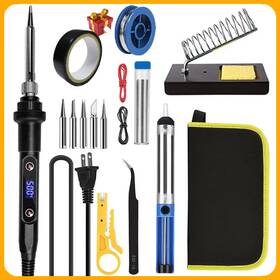 16in1 Turbo-roofinds 936h New Electric Soldering Iron 80w Lcd Digital Display 180-500 Adjustable Rep