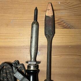12ov Vasco Lot Vintage 180w Heavy Duty Soldering Iron Usa Copper Tip Wood Handle