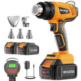 B0fj6c4r2d Venustek 20v Cordless Heat Gun 2 X 4.0ah Batteries 1221022 Fast-heating Hot Air