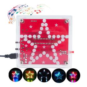 Vogurtime 681413170315 Star Shaped Soldering Practice Kit Electronics Diy Project Colorfu