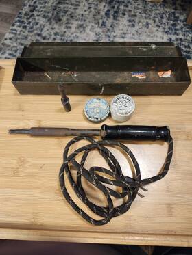 Tl-117 Vulcan Electric Vintage Model 100w Soldering Iron Metal Case Extras