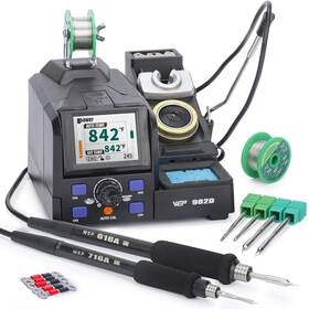 Wep 445043526552 Soldering Station Iron Kit With 2 Spools Lead Free Solder Wire 6 Sol