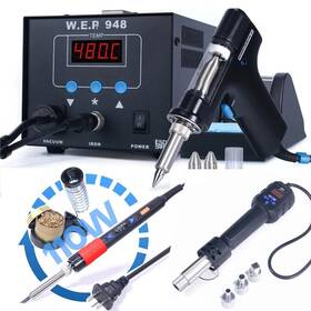 928d-iii Wep 948 8858-iv Soldering Station Vacuum Sunction Tin Desoldering Gun Iron Hot Air Rework