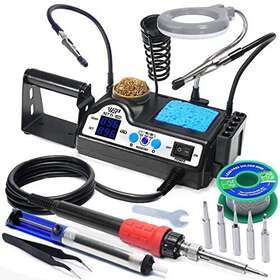Wep 974443670172 Kit Estacion De Soldadura Digital Alta Potencia Con 3 Canales Preestablecidos
