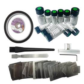 130s Whataval 130pcs Bga Rework Net Stencils Universal Reballing Set For Pcb Chips Steel T