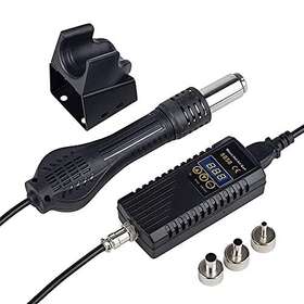 8858 Wmore 644925951803 Hot Air Gun Kit Micro Rework Soldering Station Led Digital Hair Dryer For S