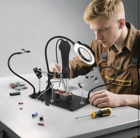Work Stations 4 All 313100938938 Helping Hands Magnetic 360 Soldering Jewelry Craft Station 5 X Magnifying New