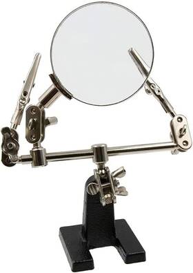 Wwzmdib 618202520198 Helping Hand Magnifier Adjustable 5x Magnifying Glasswith Dual All