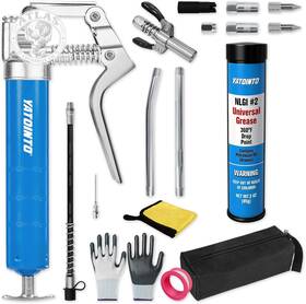 Yatointo 711181408744 17 Pcs 3oz Mini Grease Gun Kit Universal Nlgi #2 Cartridge 3000