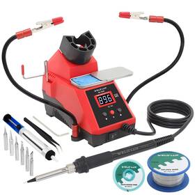 Ycdus 680306174690 60w Digital Display Soldering Iron Station Kit W 2 Helping Hands 6 Extra Iro