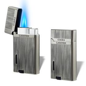 Yeuligo 733583368655 2 Pack Double Flame Torch Lighters Classic Pocket With Visi