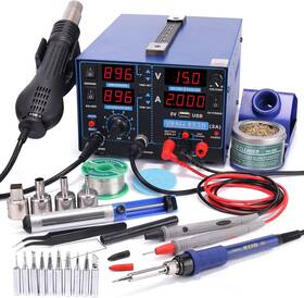 4p-2ue1-ehj2 Yihua 853d 2a Usb Smd Hot Air Rework Soldering Iron Station Dc