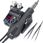 8858-V Hot Air Rework Station Kit With Compact Size, Integrated Nozzle Holder, 3. Fixed Price $78.01.