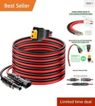 Durable 10AWG XT60 Solar Panel Connector Cable - Easy Lock Design, Pvc Black. Fixed Price $46.99.