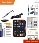 Soldering Iron Kit 60W Adjustable Temp With Tips Pump Stand Tweezer 14-IN-1. Fixed Price $25.98.