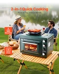 Vevor 2-IN-1 Portable Gas Oven & Stove 25L Capacity 60 Min Timer. Fixed Price $168.99.