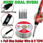 Electric Soldering Iron Gun Adjustable Temperature 80W 110V Welding Wire. Fixed Price $12.95.