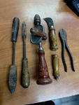 Lot Of 2 Antique/vintage Copper Tip Soldering Irons Forged Tools +4 Hand. Fixed Price $29.95.