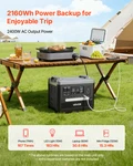 Portable Power Station 2400W 2160WH LIFEPO4 Solar Generator Backup. Fixed Price $1286.99.