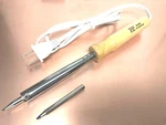 Tmc 80W Wood Handle Soldering Iron, Spare Tip, Large Capacitor, Rectifier. Fixed Price $19.99.
