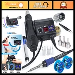 2-IN-1 Soldering Iron & Hot Air Rework Station, 5 Tips, 3 Nozzles, Wire,. Fixed Price $119.99.