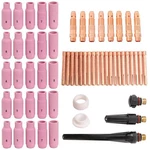 Alffun 58PCS Tig Welding Torches Gas Lens Kit Collet Body Alumina Nozzle Cons.... Fixed Price $42.99.