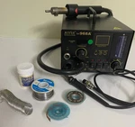Aoyue 968A+ Professional Smd Digital Hot Air Rework Station W/soldering Iron+++. Fixed Price $169.00.