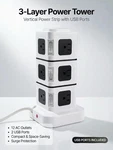 18-IN-1 3TIER Charging Station With 16 Ac Outlets 2 Usb Ports 9FT Extension Cord. Fixed Price $19.99.